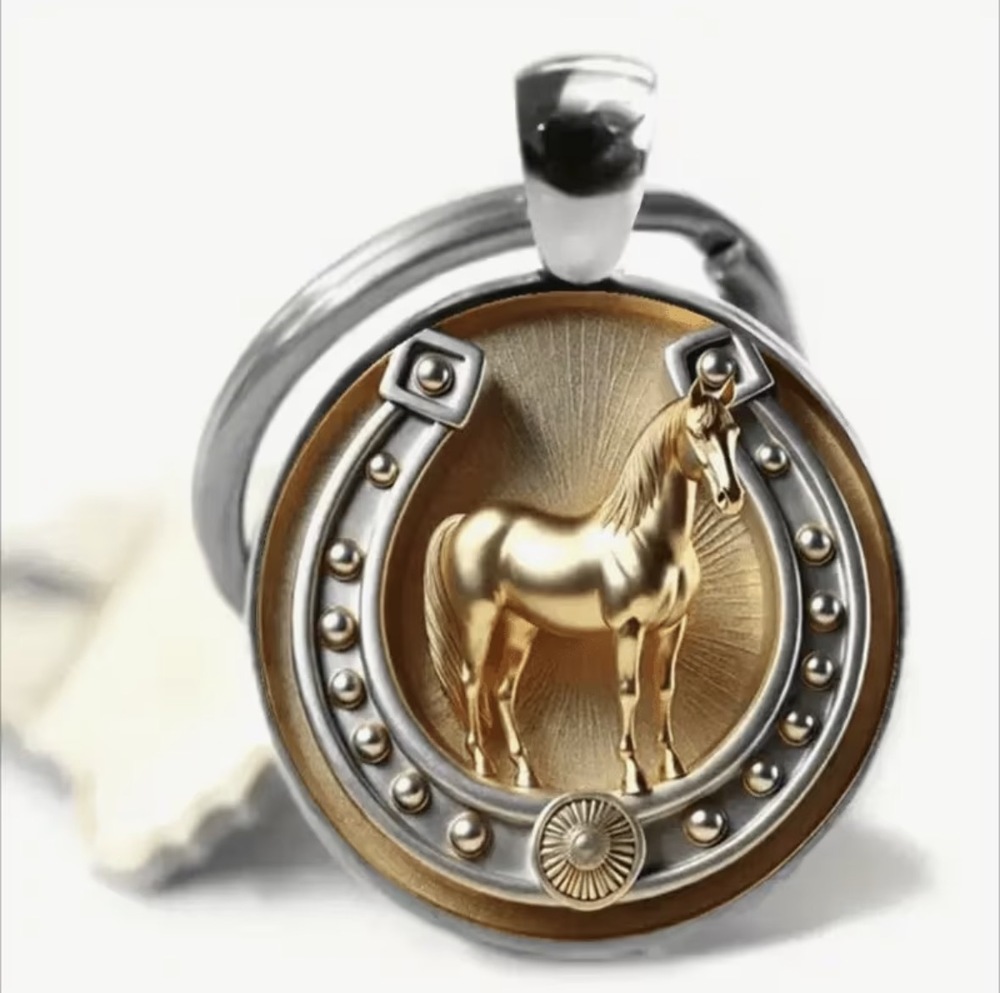 3/$25 Horse & Horseshoe Keychain NEW